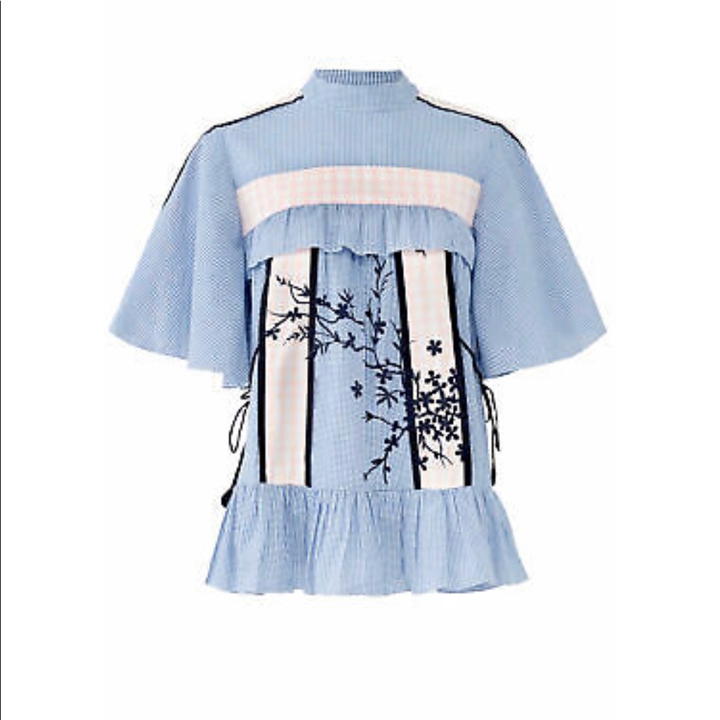 Ruffled Gingham Top